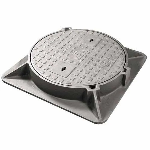 Ductile Iron Manhole Cover - Round Shape, Matte Black Finish | Ideal For Drainage Applications