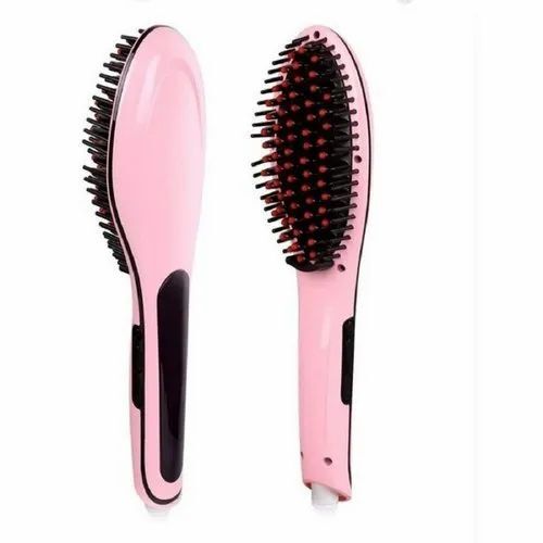 Fast Hair Straightener - Plastic Material Portable Size Pink Color 220V Voltage | Easy to Use Comfortable Design