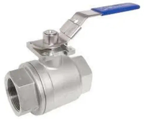 Industrial Ball Valve - Stainless Steel, Medium Pressure Water Media, Silver Color | Acid Resistant, Versatile for All Sizes