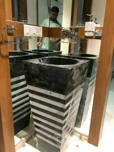 Marble Pedestal Wash Basin - Style: Antique Imitation