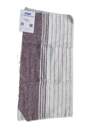 Maroon Cotton Thorthu Towel - 100% Cotton, 27x54 Inches, White | Eco-friendly, Quick Dry, Soft Touch, Rectangle Shape - Ideal for Home Use