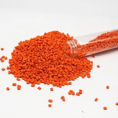 Orange Color Masterbatch - Recycled PET Granules , Eco-Friendly for Injection Molding Applications