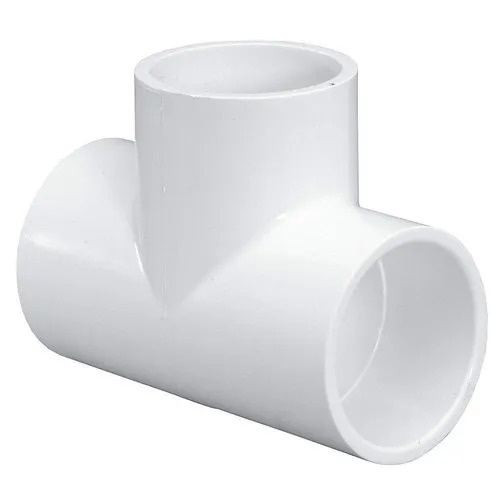 PVC Pipe Tee - White, T Shape, BS Standard | Durable, Corrosion Resistant, Lightweight, Easy Installation, High Pressure Tolerance, Leak-Proof Joints, UV Resistant, Smooth Interior Surface