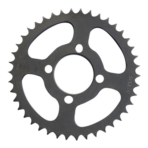 Rear Wheel Sprocket - Steel, Standard Size, Black - Corrosion Resistant, Rust Proof, Easy to Install, Hot Rolled, Solid Surface