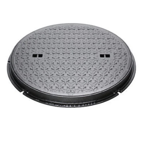 Round Manhole Cover - Steel Fiber Reinforced Concrete, High Load Capacity, Gray Color for Durable Drainage Solutions