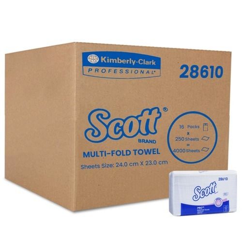 Scott 250 Sheets 24X23.1Cm Multi Fold Hand Towel - Application: Travel