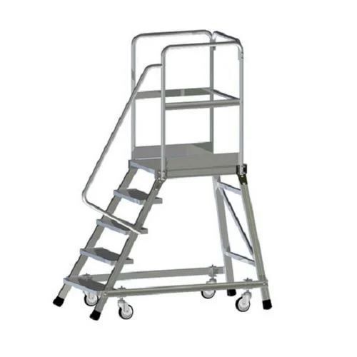 Single Sided Mobile Work Platform Ladder