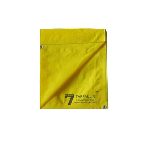 Waterproof PE Laminated Tarpaulin - 90 GSM, Yellow, UV Resistant, Tear Strength Enhanced, Woven Finish