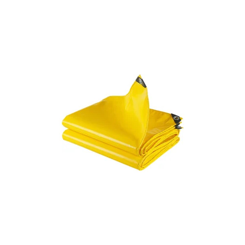 Yellow HDPE Tarpaulins - PVC Coated, 340 GSM | Waterproof, UV Stabilized, Tear Resistant, Lightweight, Eco-Friendly, Reinforced Edges