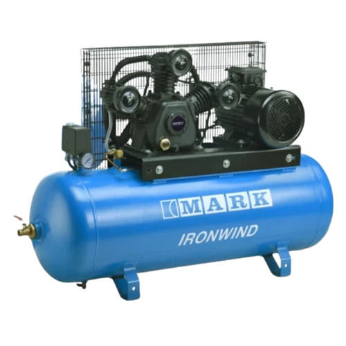 5 HP Piston Air Compressor - 150 Liters Capacity, 20.7 CFM Flow Rate, 10 Bar Pressure | Electric, Lubricated, Silent, Air Cooled, Industrial Use, Available in Black, Yellow, White, Blue