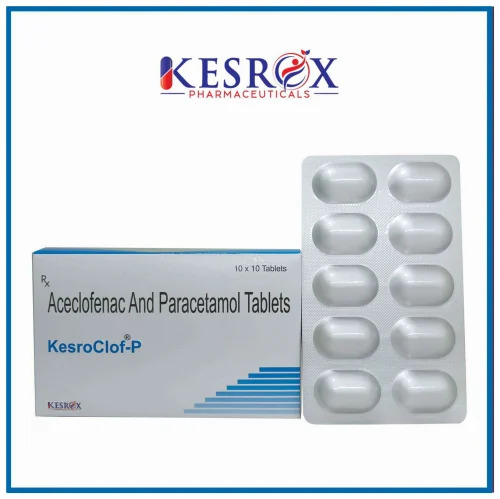 Aceclofenac Paracetamol Tablets - Pharmaceutical Grade Medicine, Prescription Required for Hospital and Clinic Use, Precautions Included, Store in Cool and Dry Place