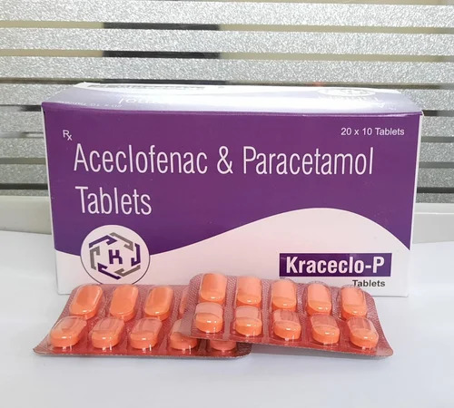 एसिक्लोफेनैक और पैरासिटामोल की गोलियां