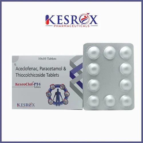Aceclofenac Paracetamol Thiocolchicoside Tablets - Prescription Medicine for Hospital & Clinic Use, Cool and Dry Storage, Precautions Required