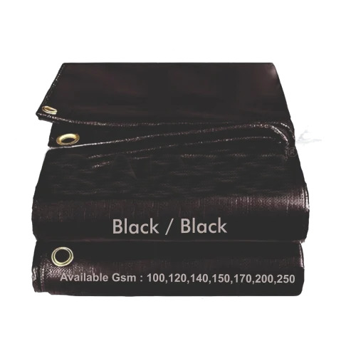 Black HDPE Tarpaulin - 3 mm Thickness, 100-250 GSM PE Laminated | Woven Standard Design, Suitable for Agriculture Applications, Available in Sizes 6X6 to 100X100 Feet