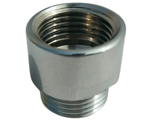 Brass CP Extension Nipples - 1 Inch Diameter, Silver Finish | Durable Plumbing Pipe Fittings