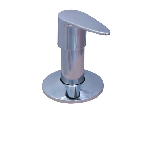 Concealed Stop Cock - UPVC Material, 0.5 Inch Size, Polished Surface, White and Silver Color | Rust Proof Bathroom Fitting