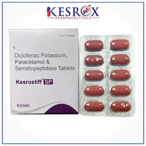 Diclofenac Potassium, Paracetamol And Serratiopeptidase Tablets - Prescription Required For Hospital/Clinic Use | Cool And Dry Storage, Precautions Advised