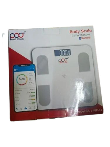 Digital Body Weight Scale - 180 kg Load Capacity, White Color | Easy To Use, Lightweight, Digital Monitor Display