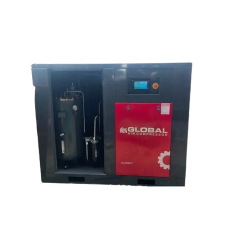 Industrial Screw Air Compressor - 100HP 75KW Motor Rating 82+ Noise Level | Air Cooled Lubricated Silent Operation Electric Power Source 10 Free Air Delivered