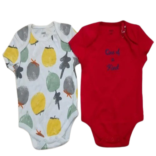 Baby Rompers - Cotton Multicolor, Printed Pattern | Anti-Wrinkle, Breathable, Washable, Regular Fit for Casual Wear
