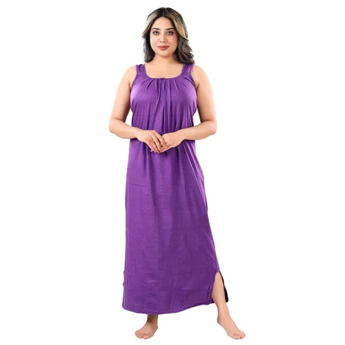 Ladies Purple Cotton Nightgown