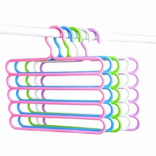 Plastic Clothes Hanger - New Multicolor Plastic Design | Good Quality for Dresses, Ideal for Closet Hanging