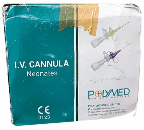 Polymed I.v Cannula - White, 17g | Disposable, Sterilized, Non Woven Design For Hospital Use