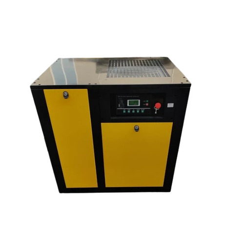 Portable Screw Air Compressor - 60 HP, Air Cooled, Maximum Flow Rate 275 CFM | Industrial Use, Lubricated, Yellow-White-Black