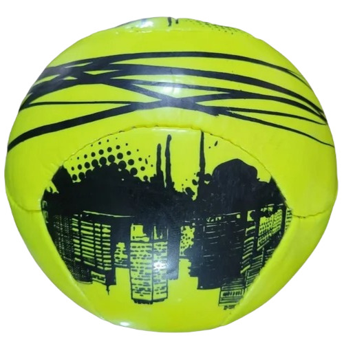 Printed PVC Soccer Ball - Size 3, Neon Green and Black | New Condition, Long-Lasting Round Design