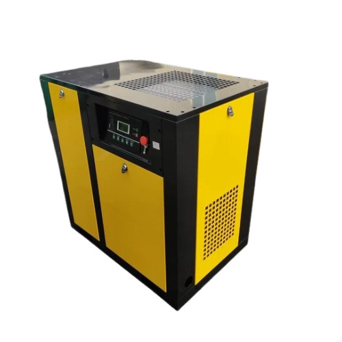Screw Air Compressor - 50 HP Power, 220 CFM Flow Rate, 8 MPa Pressure | Electric, Silent, Air Cooled, Industrial Use, Yellow-White-Black Color