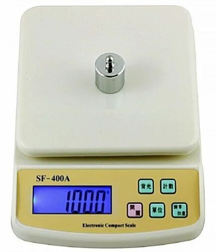 Sf 400 A Kitchen Scale - Plastic, LCD Display, White | Good Quality, New Condition, Box Packaging for Precision Weighing Needs
