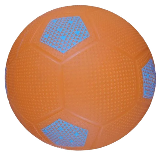 Sports Rubber Football - Size 3, Orange Color | Non-Customized, Lightweight with Longer Life
