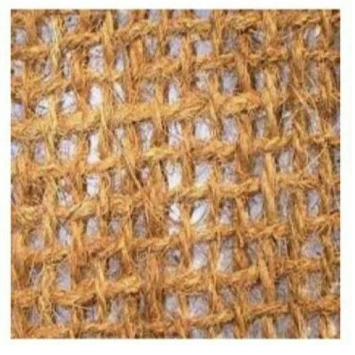 120GSM Brown Geotextiles Coir Net - Eco-Friendly Coir Material, Rectangular Shape, Light Brown Color | Biodegradable, Erosion Control, Supports Vegetation Growth