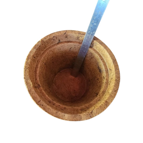 8 Inch Coconut Coir Pot - Eco-Friendly, Dark Brown, 8 Inch Height, 6 Inch Diameter | Floor Mounted Garden Design
