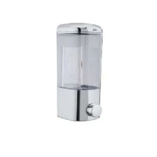 Abs Soap Dispenser - Premium Quality Stainless Steel, Sleek Silver Glossy Finish | Leak Proof, Refillable, User-friendly Pump, Compact Size, Stain Resistant