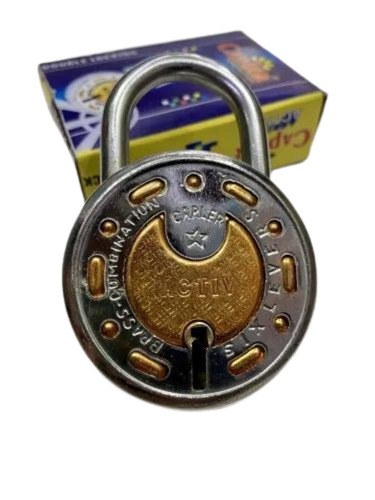 Active 50mm Padlock - Iron Material 50mm Size Silver Color | Chrome Finish with 2 Keys Suitable for Door Lock Applications
