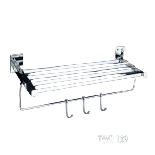 Bathroom Towel Rack - 18 Inch Aluminum With Chrome Finish | Durable 304 Pipe, Screw Mounting, Single Piece Package