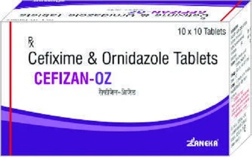 Cefixime 200 mg Ornidazole 500 mg Tablets