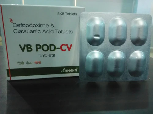 Cefpodoxime And Potassium Clavulanate Tablets - Prescription Required Medicine for Hospital and Clinic Use, Grade: Pharmaceutical Quality