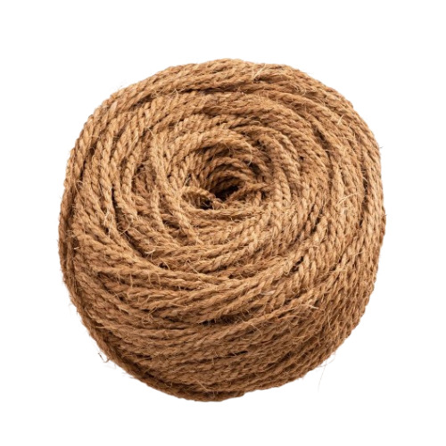 Coconut Twisted Coir Rope - 10 mm Diameter, 5 Ply Structure, Light Brown Color, Double Twist Design , Eco-Friendly Material for Agricultural Use