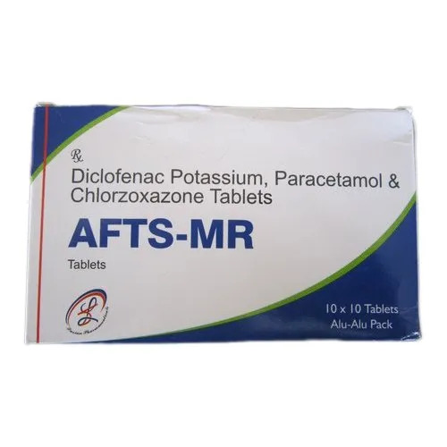 Diclofenac Potassium Paracetamol And Chlorzoxazone Tablets - Prescription Required For Hospital And Clinic Use Store In Cool And Dry Place