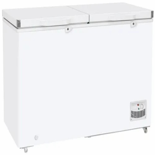 Hard Top Chest Freezers - 282 Litre Capacity, R600a Refrigerant, 2 Doors, 2 Baskets, Premium Quality, Silver Color