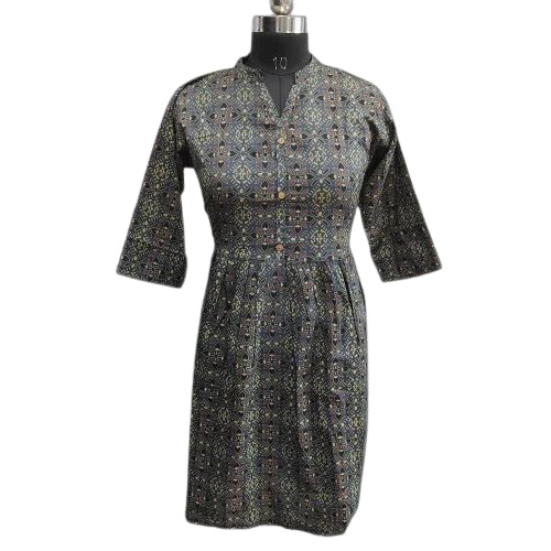 Ladies Cotton Short Kurti - Light Weight Breathable Customized Size | Multicolor Printed Design Washable Very Good Quality