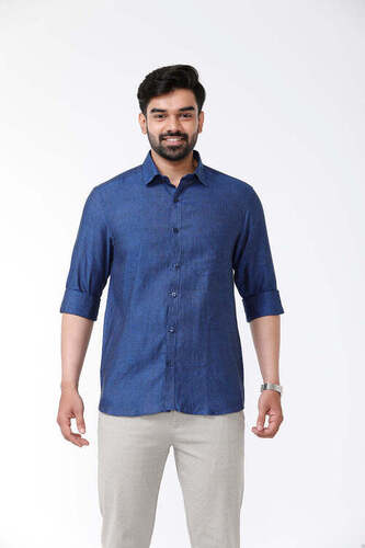 Mens Cotton Shirts - Collar Style: Classic