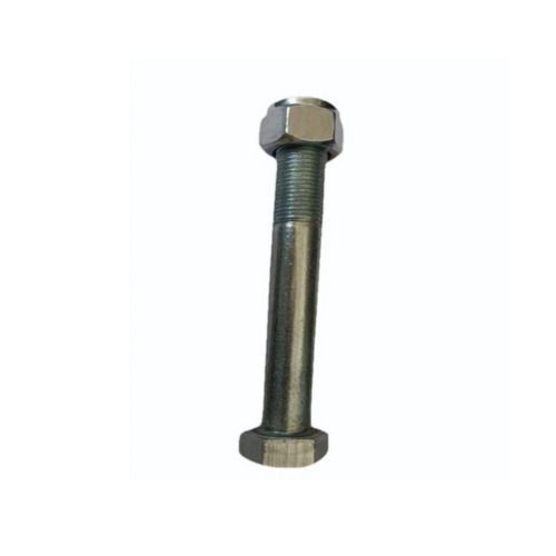 Mild Steel Shackle Bolt - 25mm Diameter, 4 Inch Length | Metallic Grey, Half Threaded, Round Head, Made by Metrix