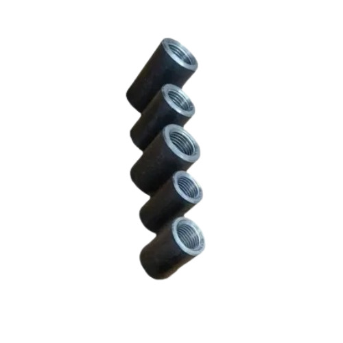 Parallel Thread Forged Coupler - Round Polished, Grey Color, Durable, Crack Resistant, Industrial Use, Fine Finished, Fitting Application