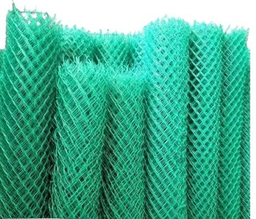 PVC Coated Chain Link Mesh Fence - Premium Hot Dipped Galvanized Quality, Green Non-Toxic Flexible Design, Lightweight, Maintenance Free, Long Lasting Stability