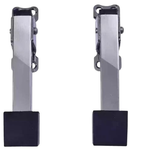 Stainless Steel Door Stopper - 5 Inch Polished Twotone Finish | Durable Square Door Mount Ideal for All Types of Doors