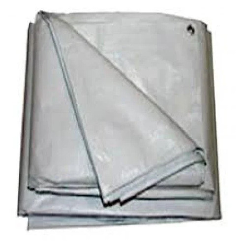 Tarpaulin Truck Covers - HDPE, 100% Waterproof White, Tear-Resistant, UV-Resistant, Lightweight Design, Reinforced Eyelets, Heat-Sealed Seams for Maximum Protection