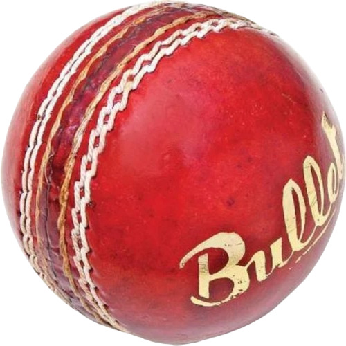 Bullet Red Leather Cricket Balls - Solid Leather, Round Shape, Hard And Durable | Unisex, Printed, Suitable For Adult Players